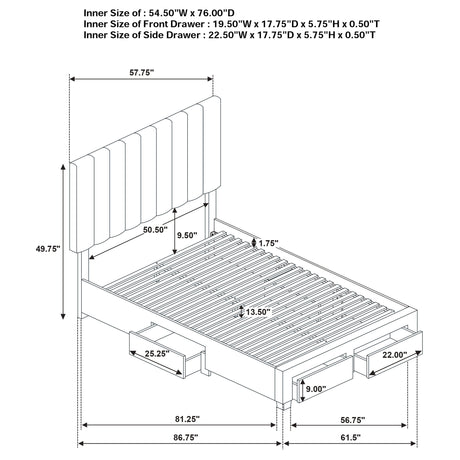 Wheatland Panel Platform Storage Bed - Furniture World