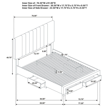 Wheatland Panel Platform Storage Bed - Furniture World