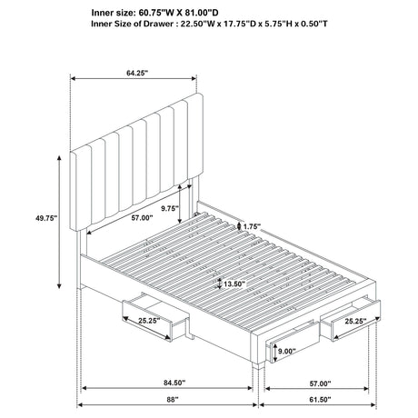 Wheatland Panel Platform Storage Bed - Furniture World