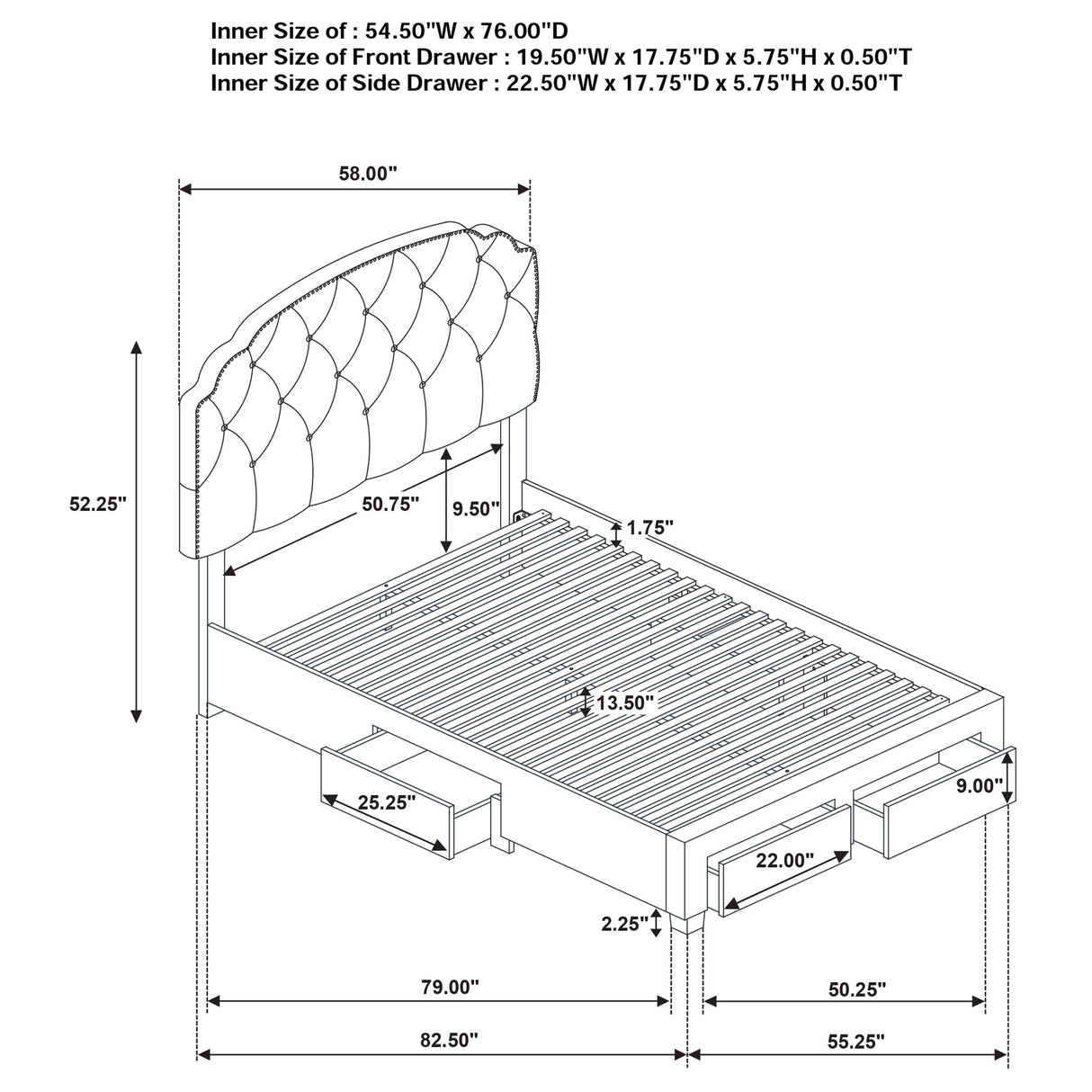 Marianna Panel Platform Storage Bed - Furniture World