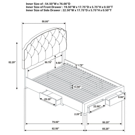 Marianna Panel Platform Storage Bed - Furniture World