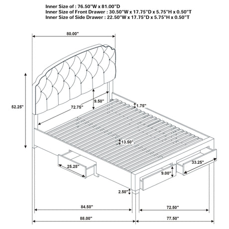 Marianna Panel Platform Storage Bed - Furniture World