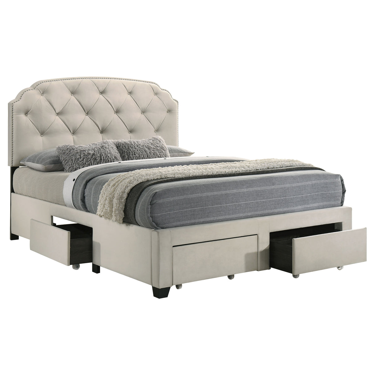 Marianna Panel Platform Storage Bed - Furniture World