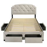 Marianna Panel Platform Storage Bed - Furniture World