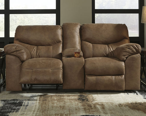 Boxberg Reclining Loveseat with Console - Furniture World