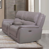 GORGIUS Power Loveseat, Light Gray
