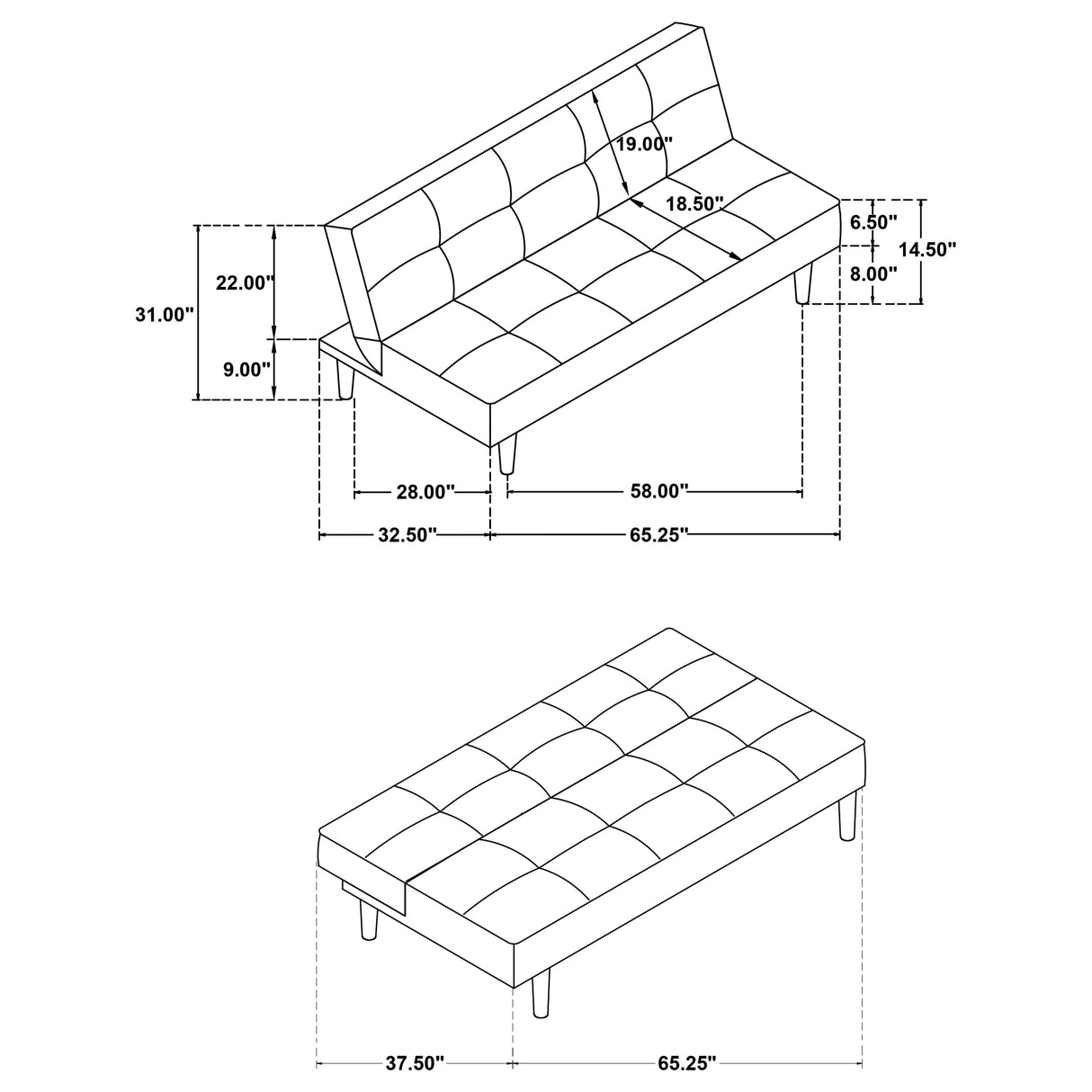 Stanford Convertible Sofa Bed - Furniture World