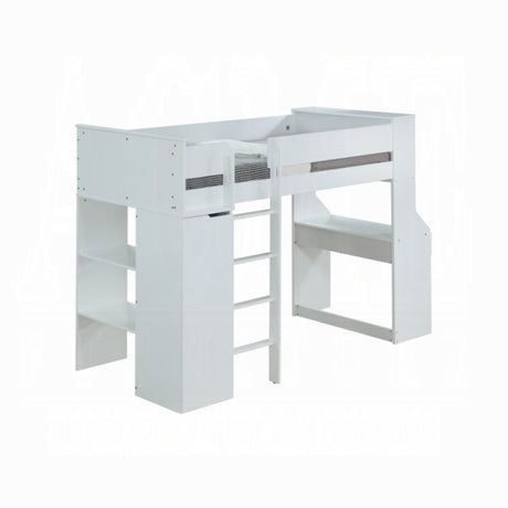 Ragna Twin Loft Bed With Desk and Wardrobe - Furniture World