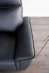 Bienne Sofa Manual Recliner White & Black
