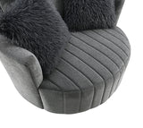 Hoople Channel Tufted Swivel Chair