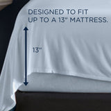TEMPUR Rayon from Bamboo Sheet Set Sleepy Blue