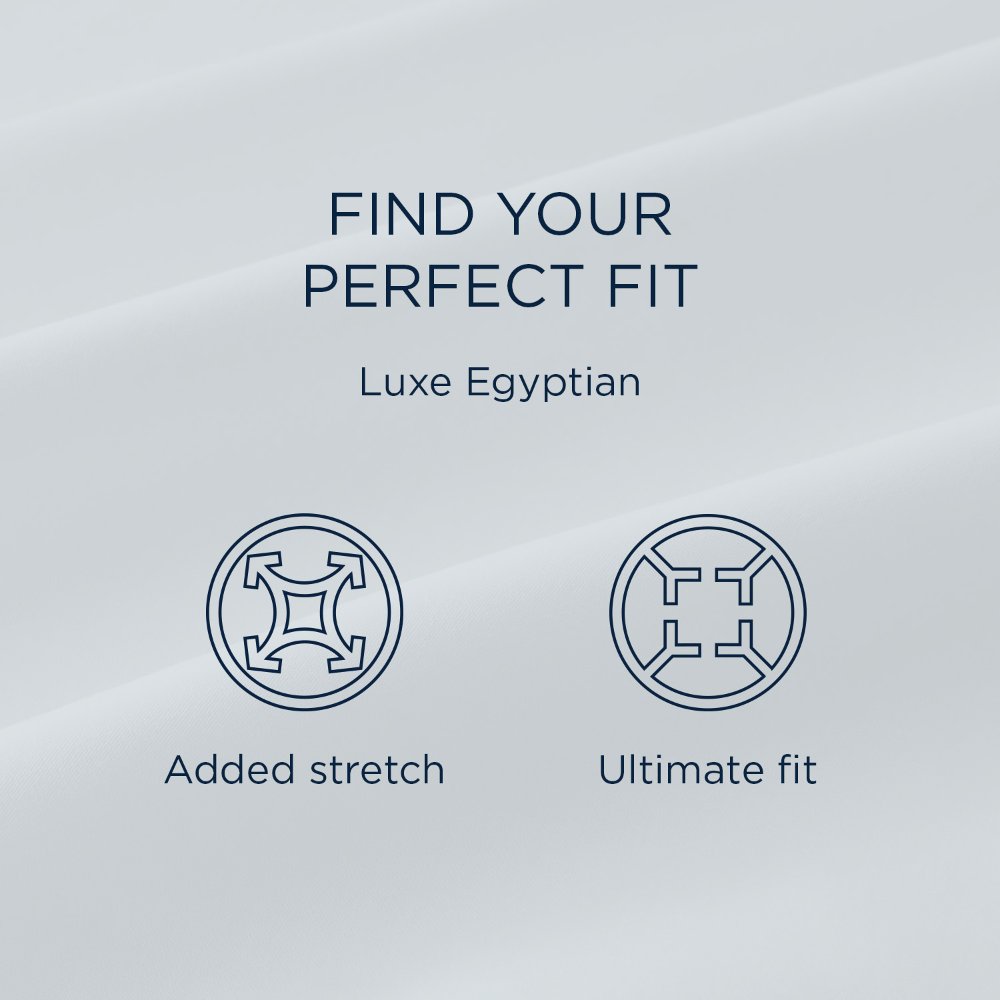 TEMPUR Luxe Egyptian Cotton Sheet Set Silver Mist