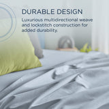 TEMPUR Luxe Egyptian Cotton Sheet Set Sleepy Blue