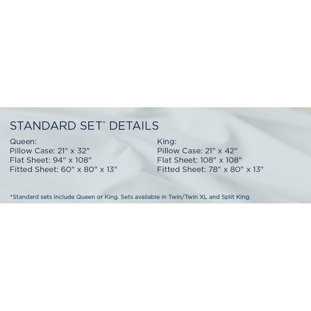 TEMPUR Luxe Egyptian Cotton Sheet Set White