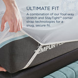 TEMPUR Luxe Egyptian Cotton Sheet Set Cool Gray