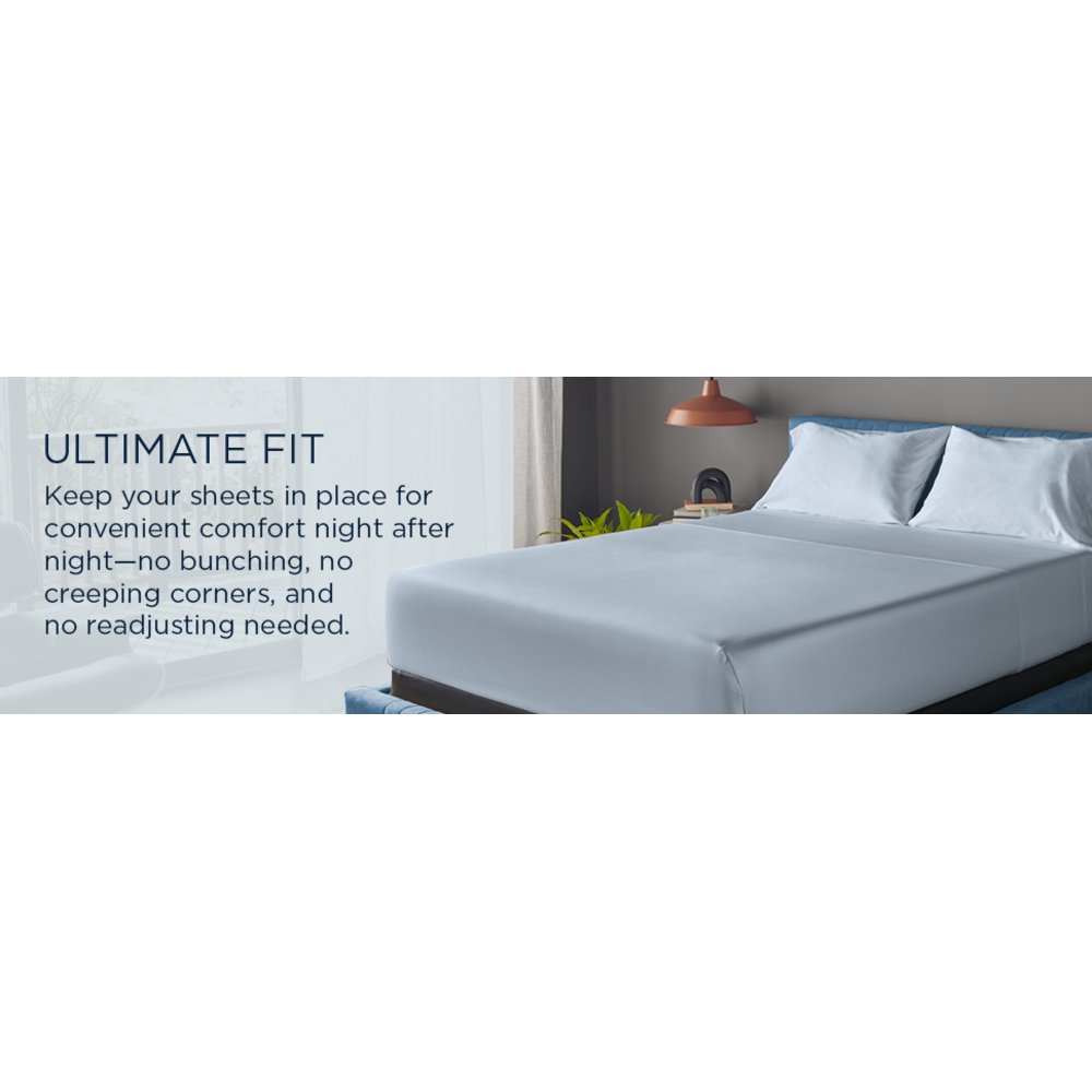 TEMPUR Luxe Egyptian Cotton Sheet Set Sleepy Blue