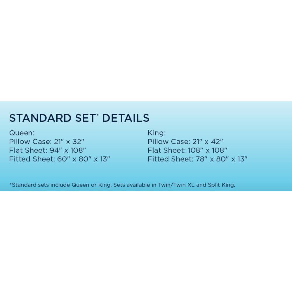 Tempur-Pedic Breeze Pillowcase Set - Sleepy Blue