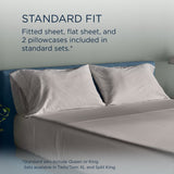 TEMPUR Luxe Egyptian Cotton Sheet Set Cool Gray