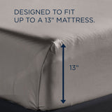 TEMPUR Luxe Egyptian Cotton Sheet Set Cool Gray