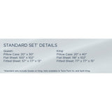 TEMPUR Rayon from Bamboo Sheet Set Sleepy Blue