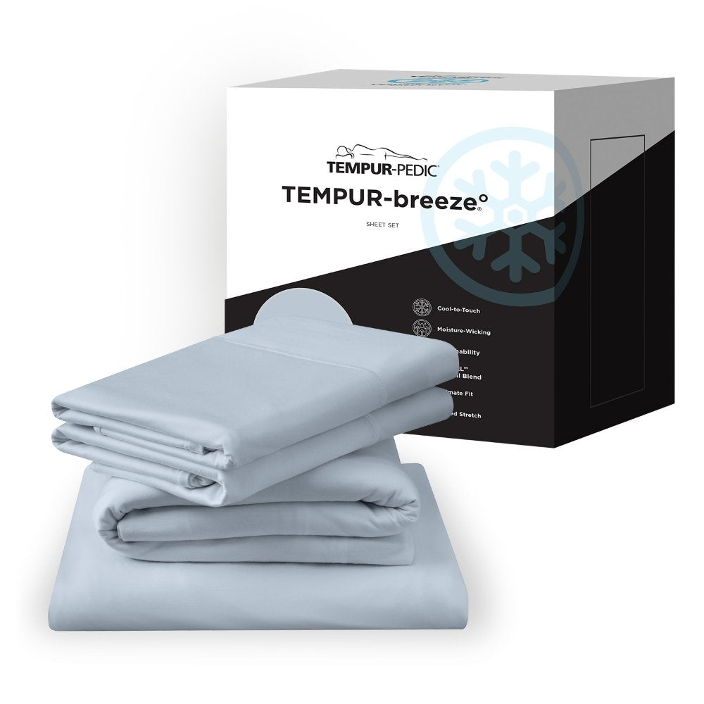 TEMPUR breeze cooling Sheet Set Sleepy Blue