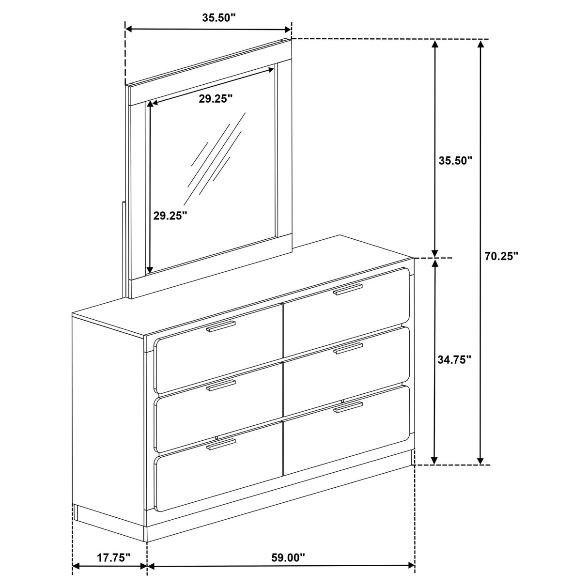 Caraway Dresser with Mirror