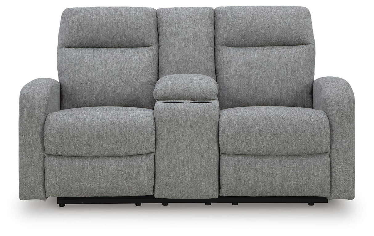 Gauntlet Reclining Loveseat with Console