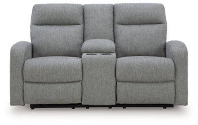 Gauntlet Reclining Loveseat with Console - Furniture World