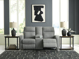 Gauntlet Reclining Loveseat with Console