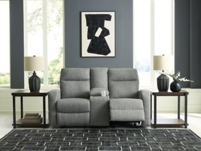 Gauntlet Reclining Loveseat with Console - Furniture World