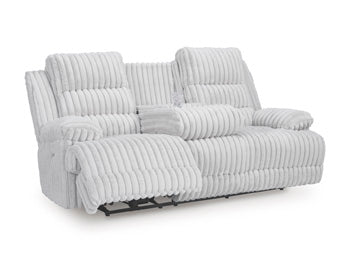 Rhines Falls Power Reclining Sofa with Drop Down Table - Furniture World