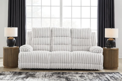 Rhines Falls Power Reclining Sofa with Drop Down Table - Furniture World