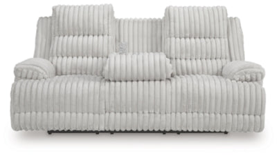 Rhines Falls Power Reclining Sofa with Drop Down Table - Furniture World