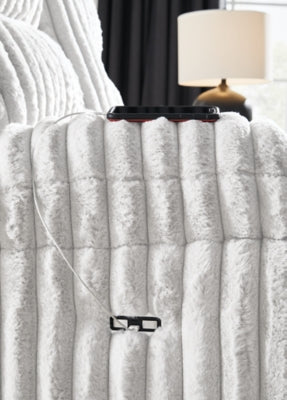 Rhines Falls Power Reclining Sofa with Drop Down Table - Furniture World
