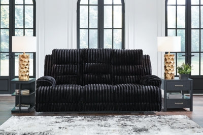 Rhine Falls Power Reclining Sofa with Drop Down Table - Furniture World