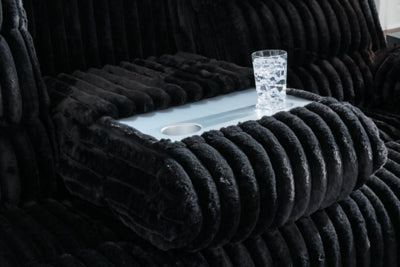 Rhine Falls Power Reclining Sofa with Drop Down Table - Furniture World