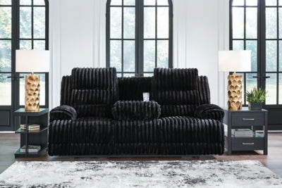 Rhine Falls Power Reclining Sofa with Drop Down Table - Furniture World