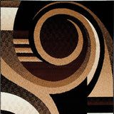 Blitar Brown Black, Brown Cream, & Gray 5' X 7' Area Rug