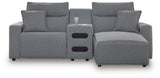 Modmax II Power Reclining Sectional with Chaise and Audio Console