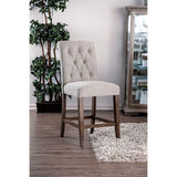 Sania III Beige/Rustic Oak Counter Ht. Chair (2/CTN)
