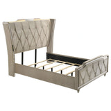 Lorient Wingback Bed with LED Lighting