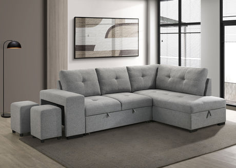 Roanne Pull-Out Sleeper Sectional Sofa - Furniture World