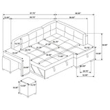 Roanne Pull-Out Sleeper Sectional Sofa