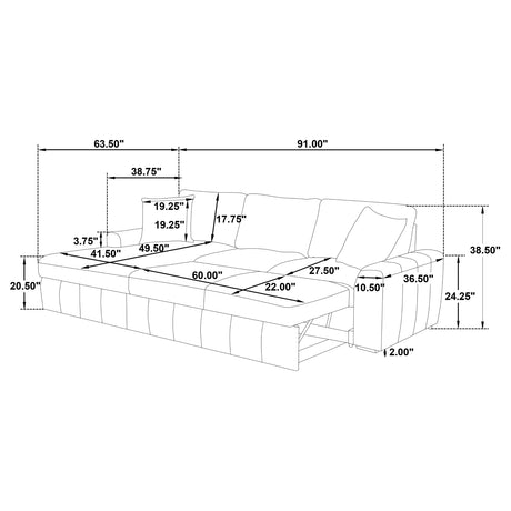 Pastrana Pull-Out Sleeper Sectional Sofa - Furniture World