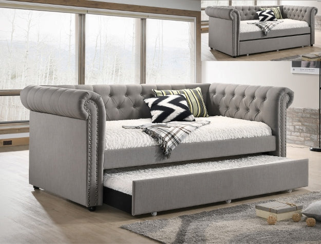 ELLIE GRAY DAYBED BACK FRONT RL TRUNDLE
