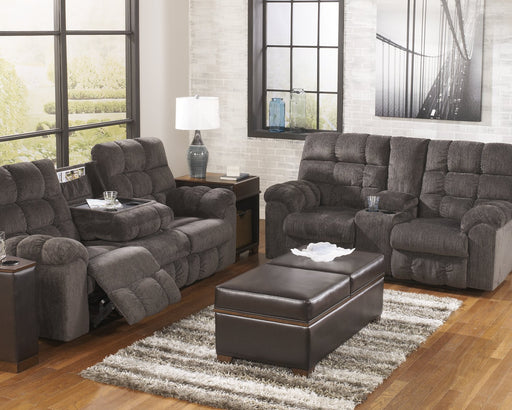 Acieona Reclining Sofa with Drop Down Table - Furniture World