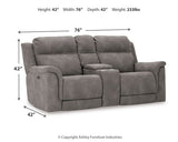 Next-Gen DuraPella Power Reclining Loveseat with Console - Furniture World