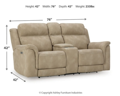 Next-Gen DuraPella Power Reclining Loveseat with Console - Furniture World