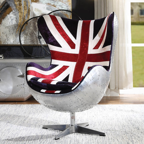 Brancaster British Flag Accent Chair With Swivel - Furniture World