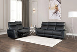 Bienne Sofa Manual Recliner White & Black